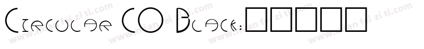 Circular CO Black字体转换